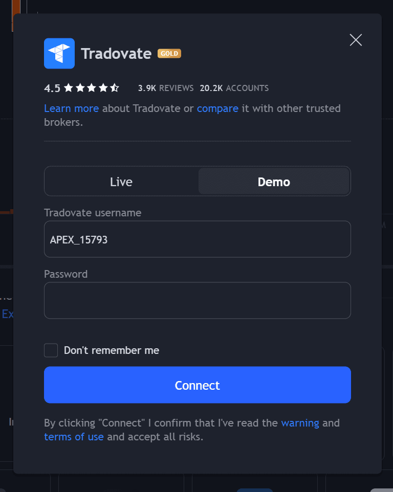 Tradingview Tradovate Login